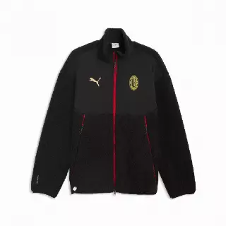 AC Milan PUMATECH Soft Tech sherpajack voor Heren, Zwart