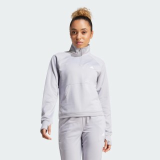 Adidas AEROREADY Game & Go Fleece Top met Korte Rits
