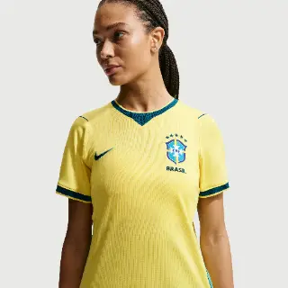 Brazilië 2026 Stadium Thuis Nike Dri-FIT replica voetbalshirt voor dames - Geel
