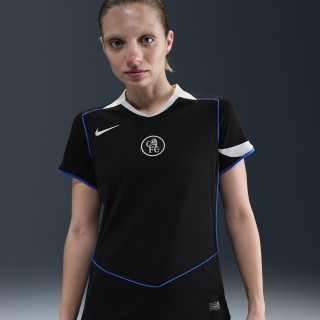 Chelsea FC 2025/26 Stadium Derde Nike Dri-FIT Total 90 replicavoetbalshirt voor dames - Zwart