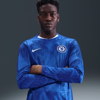 Chelsea FC 2025/26 Stadium Thuis Nike Dri-FIT replicavoetbalshirt met lange mouwen voor heren - Blauw