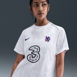 Chelsea FC Academy Pro Nike Dri-FIT warming-uptop voor dames - Wit