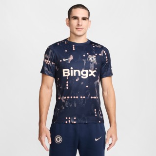 Chelsea FC Academy Pro SE Nike Dri-FIT warming-up voetbalshirt met korte mouwen voor heren - Blauw