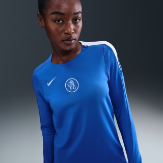 Chelsea FC Strike Derde Nike Total 90 knit voetbaltop met ronde hals en Dri-FIT voor dames - Blauw