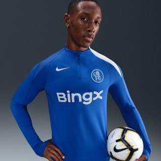 Chelsea FC Strike Derde Nike Total 90 knit voetbaltrainingstop met Dri-FIT voor heren - Blauw