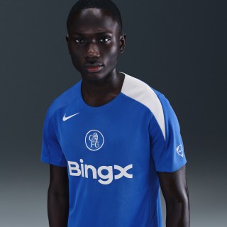 Chelsea FC Strike Derde Nike Total 90 voetbaltop met korte mouwen en Dri-FIT voor heren - Blauw