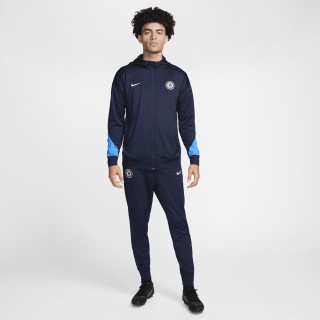 Chelsea FC Strike Nike Dri-FIT knit voetbaltrainingspak met capuchon voor heren - Blauw