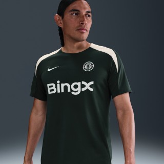 Chelsea FC Strike Nike Dri-FIT voetbaltop met korte mouwen voor heren - Groen