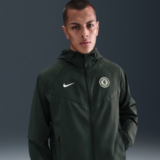Chelsea FC Tech Windrunner Nike geweven voetbaljack met rits over de hele lengte voor heren - Groen