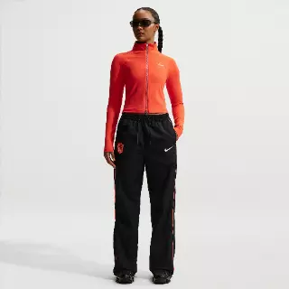 Chelsea FC Windrunner Nike voetbalbroek met hoge taille en open zoom voor dames - Blauw