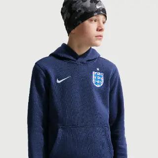 Engeland Club Nike voetbalhoodie voor jongens - Blauw
