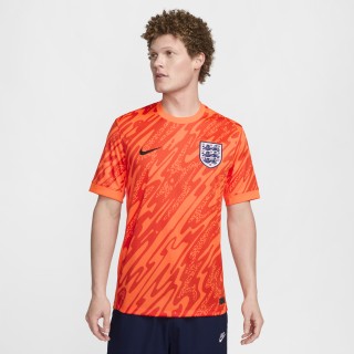 Engeland (vrouwenelftal) 2024/25 Stadium Goalkeeper Nike Dri-FIT replicavoetbalshirt met korte mouwen voor heren - Oranje