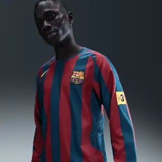 FC Barcelona 2005/06 Reissue Nike replicavoetbalshirt met lange mouwen voor heren - Blauw