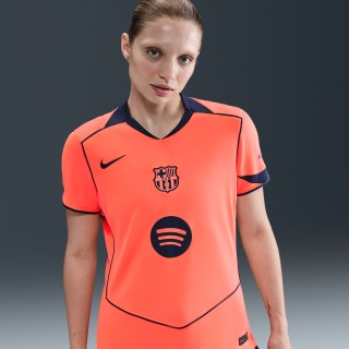 FC Barcelona 2025/26 Stadium Derde Nike Total 90 replicavoetbalshirt met Dri-FIT voor dames - Oranje