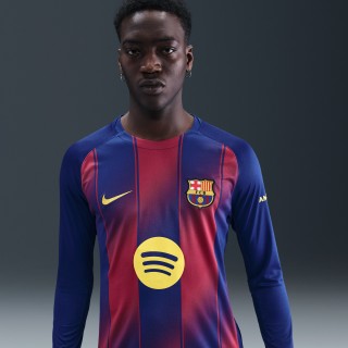 FC Barcelona 2025/26 Stadium Thuis Nike Dri-FIT replicavoetbalshirt met lange mouwen voor heren - Blauw