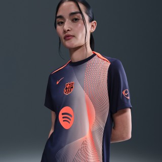 FC Barcelona Academy Pro Derde Nike Total 90 Dri-FIT warming-uptop voor dames - Blauw