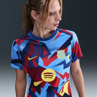 FC Barcelona Academy Pro Fourth Nike Dri-FIT warming-uptop voor dames - Blauw