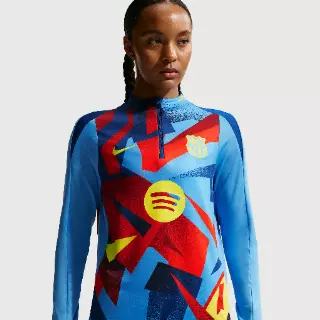 FC Barcelona Strike Fourth Dri-FIT pre-match voetbaltrainingstop voor dames - Blauw