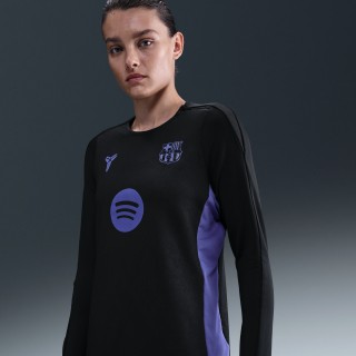 FC Barcelona Strike Uit Kobe Dri-FIT warming-uptop met ronde hals voor dames - Zwart