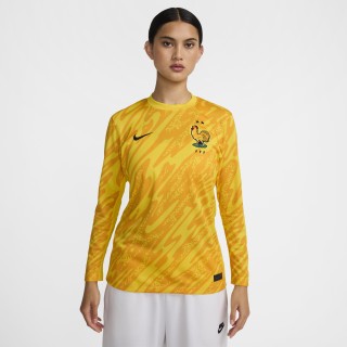FFF 2024 Stadium Goalkeeper Nike Dri-FIT replicavoetbalshirt voor dames - Geel