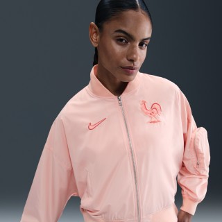 FFF Essential Nike oversized voetbalbomberjack voor dames - Roze