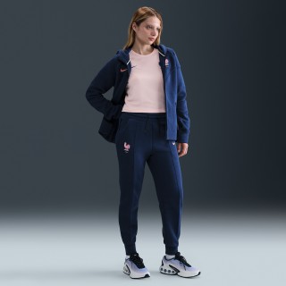 FFF Tech Nike voetbaljoggingbroek van fleece met halfhoge taille voor dames - Blauw