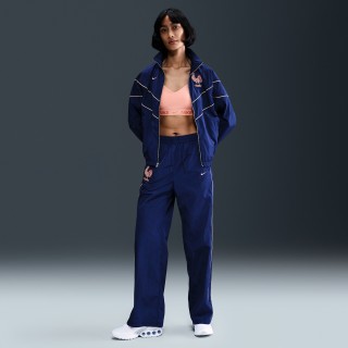 FFF Windrunner Nike geweven voetbalbroek met hoge taille voor dames - Blauw
