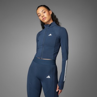 Adidas Hyperglam Ribbed Cover-Up met Ritssluiting