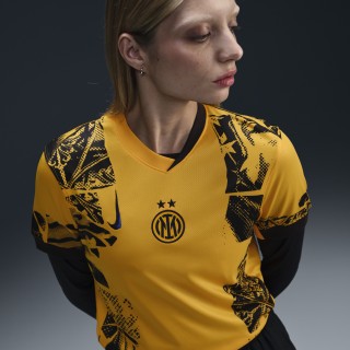 Inter Milan 2024/25 Stadium Derde Nike Dri-FIT replicavoetbalshirt voor dames - Geel