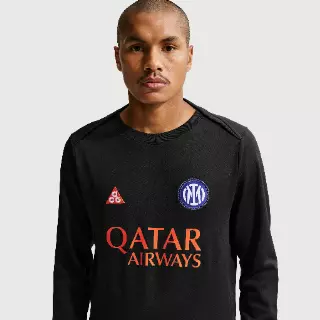 Inter Milan Academy Pro SE Nike ACG Dri-FIT warming-uptop met lange mouwen voor heren - Zwart