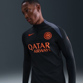 Inter Milan Strike Derde Nike Total 90 Knit voetbaltrainingstop met Dri-FIT voor heren - Zwart