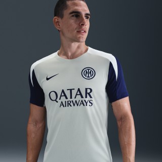 Inter Milan Strike Nike Dri-FIT voetbaltop met korte mouwen voor heren - Grijs