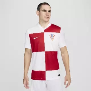 Kroatië 2024/25 Stadium Thuis Nike Dri-FIT replicavoetbalshirt voor heren - Wit