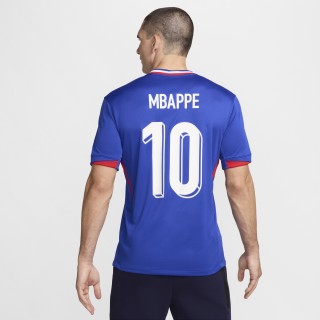 Kylian Mbappé FFF (herenelftal) 2024/25 Stadium Thuis Nike Dri-FIT replica voetbalshirt voor heren - Blauw
