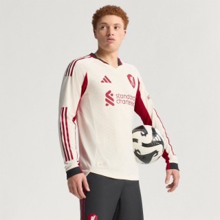 Adidas Liverpool FC 25/26 Authentiek Uitshirt met Lange Mouwen