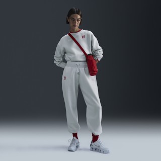 Liverpool FC Phoenix Fleece Derde Nike oversized voetbalbroek met hoge taille voor dames - Grijs