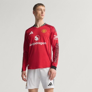 Adidas Manchester United 25/26 Authentiek Longsleeve Thuisshirt