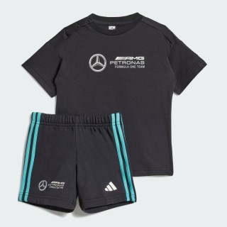 Adidas MERCEDES - AMG PETRONAS FORMULA ONE TEAM DNA BABY JOGGINGPAK MET KORTE MOUWEN