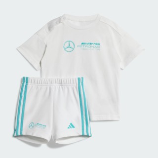 Adidas MERCEDES - AMG PETRONAS FORMULA ONE TEAM DNA BABY JOGGINGPAK MET KORTE MOUWEN