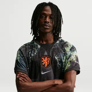 Nederland 2026 Stadium Goalkeeper Nike Dri-FIT replica voetbalshirt met korte mouwen voor heren - Zwart