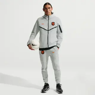 Nederland Tech Fleece Nike voetbalbroek voor heren - Grijs