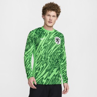 Nederland (vrouwenelftal) 2024/25 Stadium Goalkeeper Nike Dri-FIT replicavoetbalshirt voor heren - Groen
