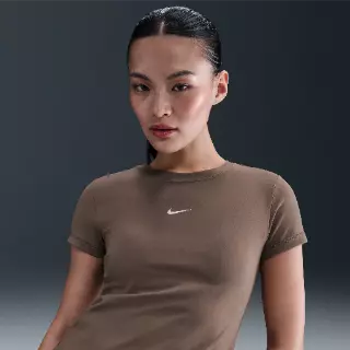 Nike aansluitend cropped top voor dames - Bruin