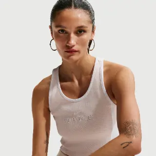 Nike aansluitende tanktop met graphic voor dames - Wit