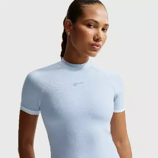 Nike aansluitende top met korte mouwen voor dames - Blauw