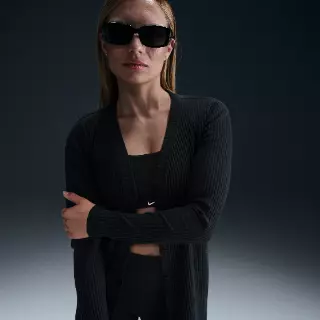 Nike Chill Knit aansluitend geribd damesvest - Zwart