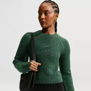 Nike Chill Knit aansluitende sweater met lange mouwen voor dames - Groen
