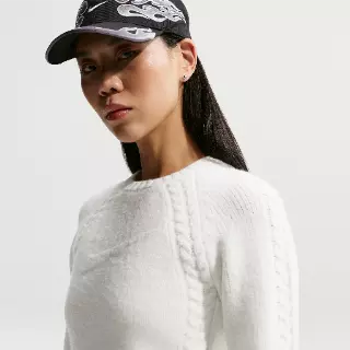 Nike Chill Knit aansluitende sweater met lange mouwen voor dames - Wit