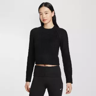 Nike Chill Knit aansluitende sweater met lange mouwen voor dames - Zwart