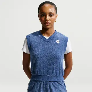 Nike Chill Terry tanktop voor dames - Blauw
